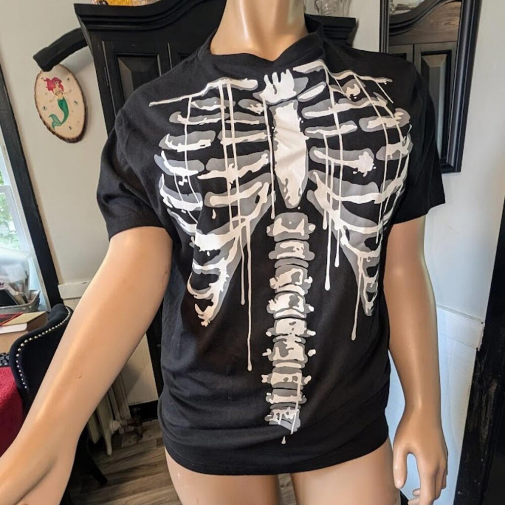 Way to Celebrate! Halloween Skeleton Tee, Size XL