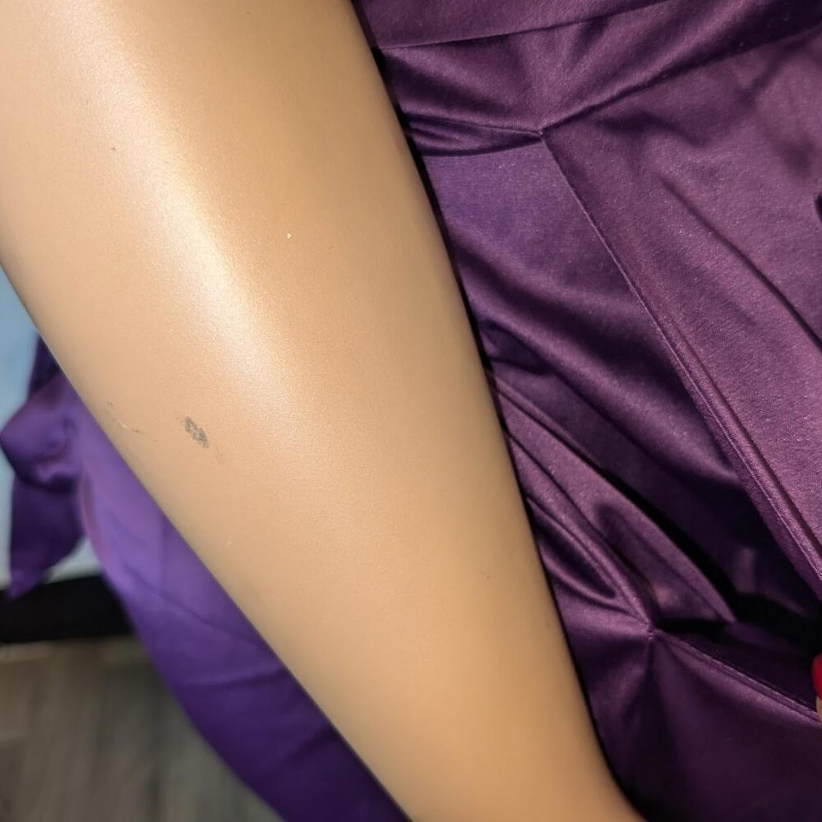 Snap Purple Satin Halter Dress with Pockets (22W)