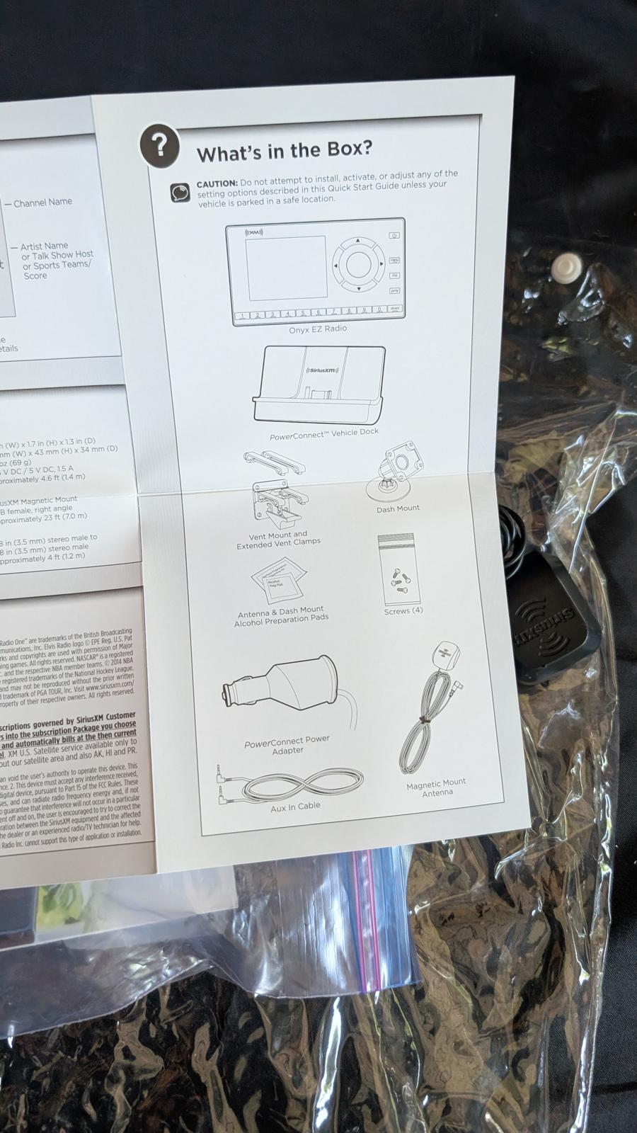 SiriusXM Onyx EZ Satellite Radio Receiver with Vehicle Dock