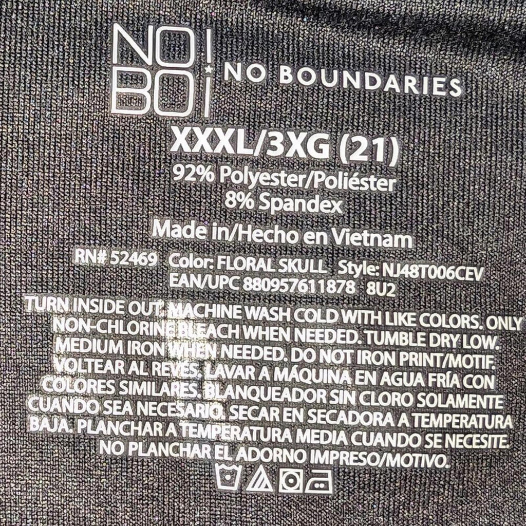 No Boundaries Floral Skull Long Sleeve Top - Size 3X (21) NWOT