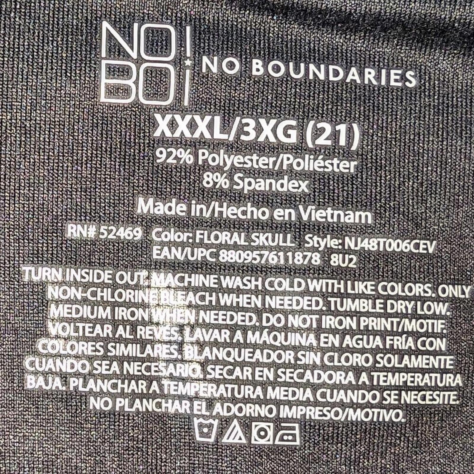 No Boundaries Floral Skull Long Sleeve Top - Size 3X (21) NWOT