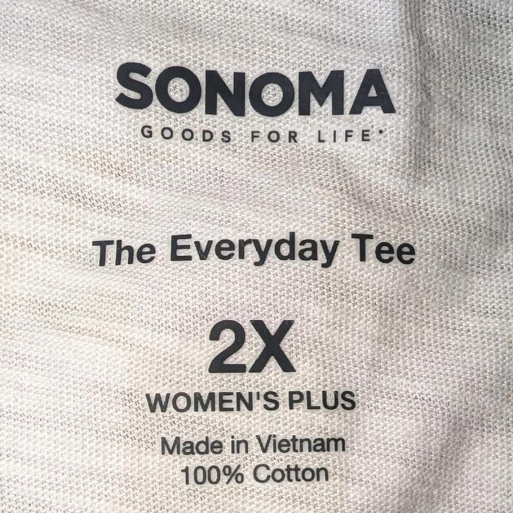 Sonoma Women's Plus "The Everyday Tee" 2X Long