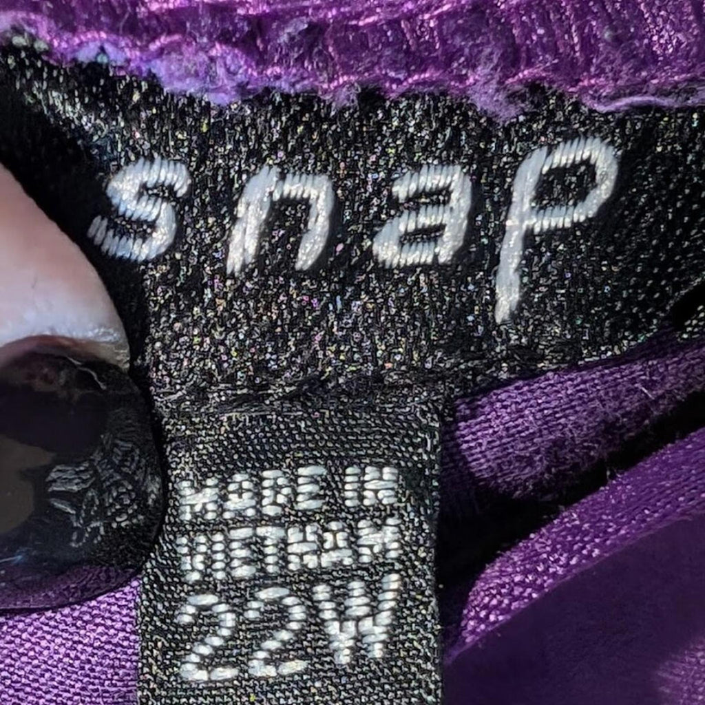 Snap Purple Satin Halter Dress with Pockets (22W)